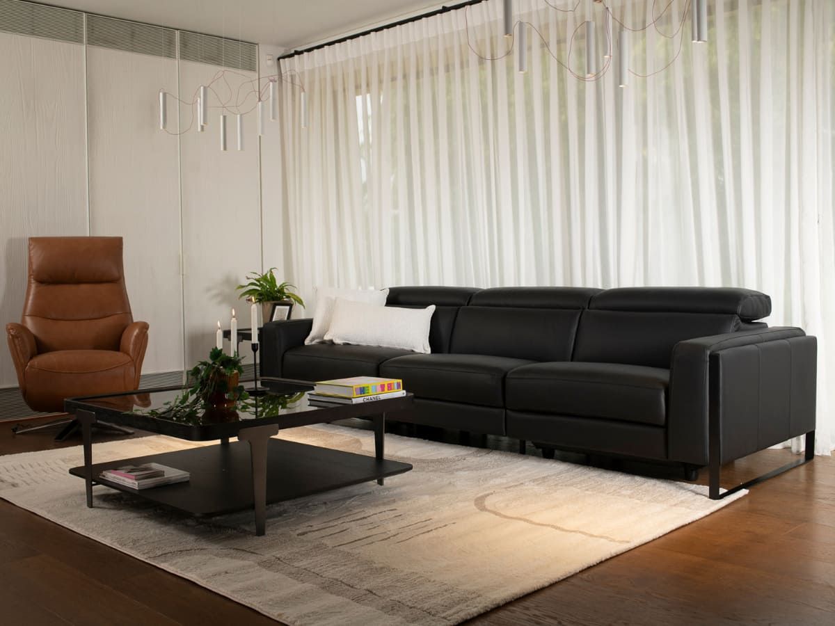 ספה תלת מושבית ארוכה PIER  במגוון ריפודים וצבעים