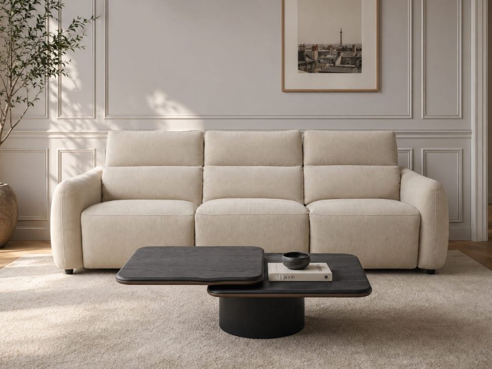 ספה תלת מושבית ארוכה Vancouver במגוון ריפודים וצבעים