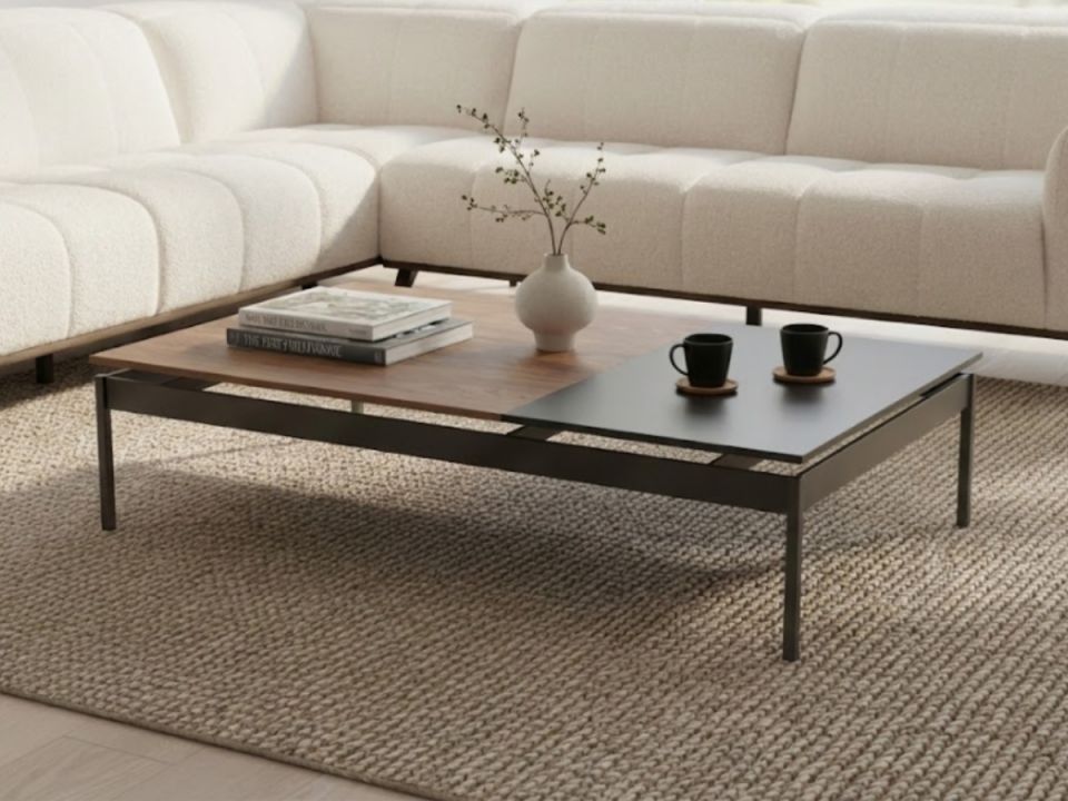 שולחן קפה מלבני LEO במגוון ריפודים וצבעים